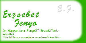 erzsebet fenyo business card